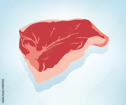 Raw meat illustration