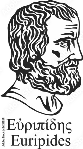 Ancient classical Greek tragedian Euripides. photo