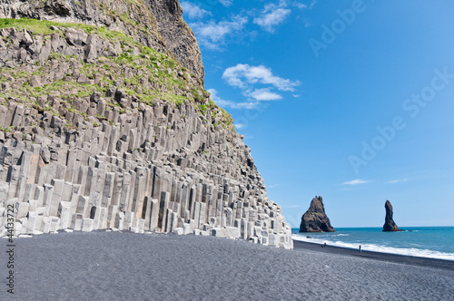 Organ pipes mountain masive on Iceland photo