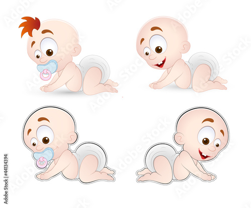 Crawling Baby Vector