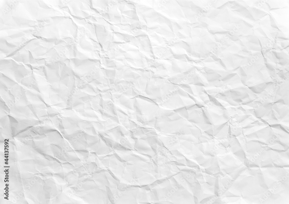 Empty white Crumpled paper