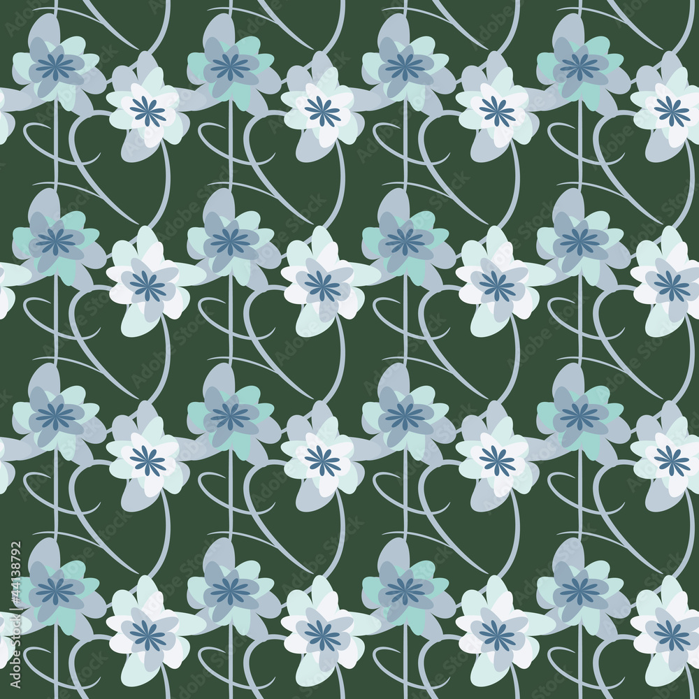 Abstract flowers seamless pattern Abstract flowers seamless pattern