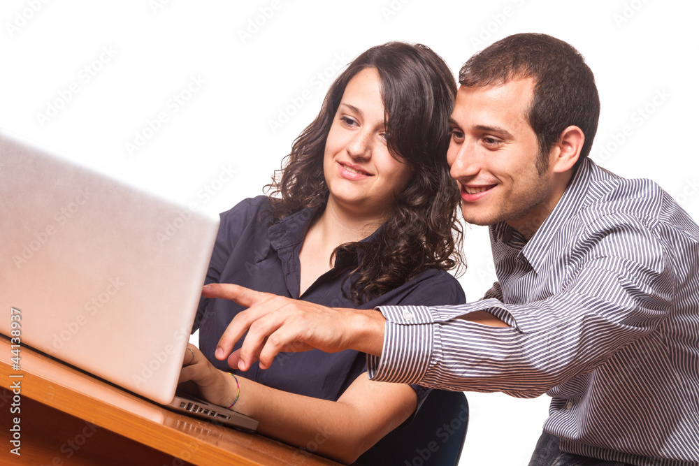 Happy Business Team or Students at Work Happy Business Team or Students at Work