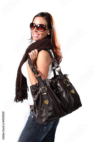 Beautiful Young Woman - With Expensive Bag