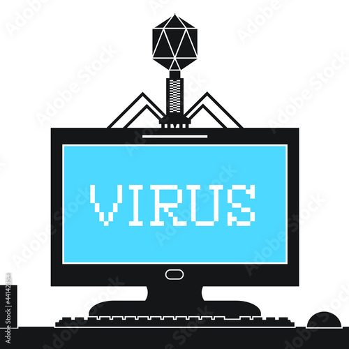 Bacteriophage Infecting Computer with Virus