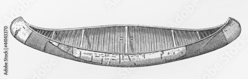 фотографія Vintage birch bark canoe of north American indians