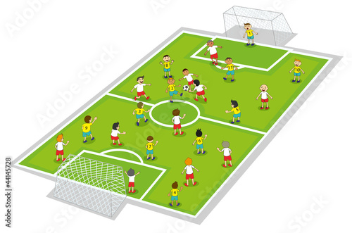 boys playing football