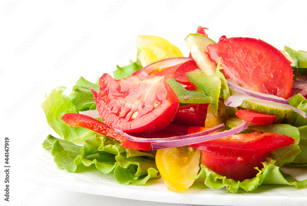 salad with vegetables and greens 