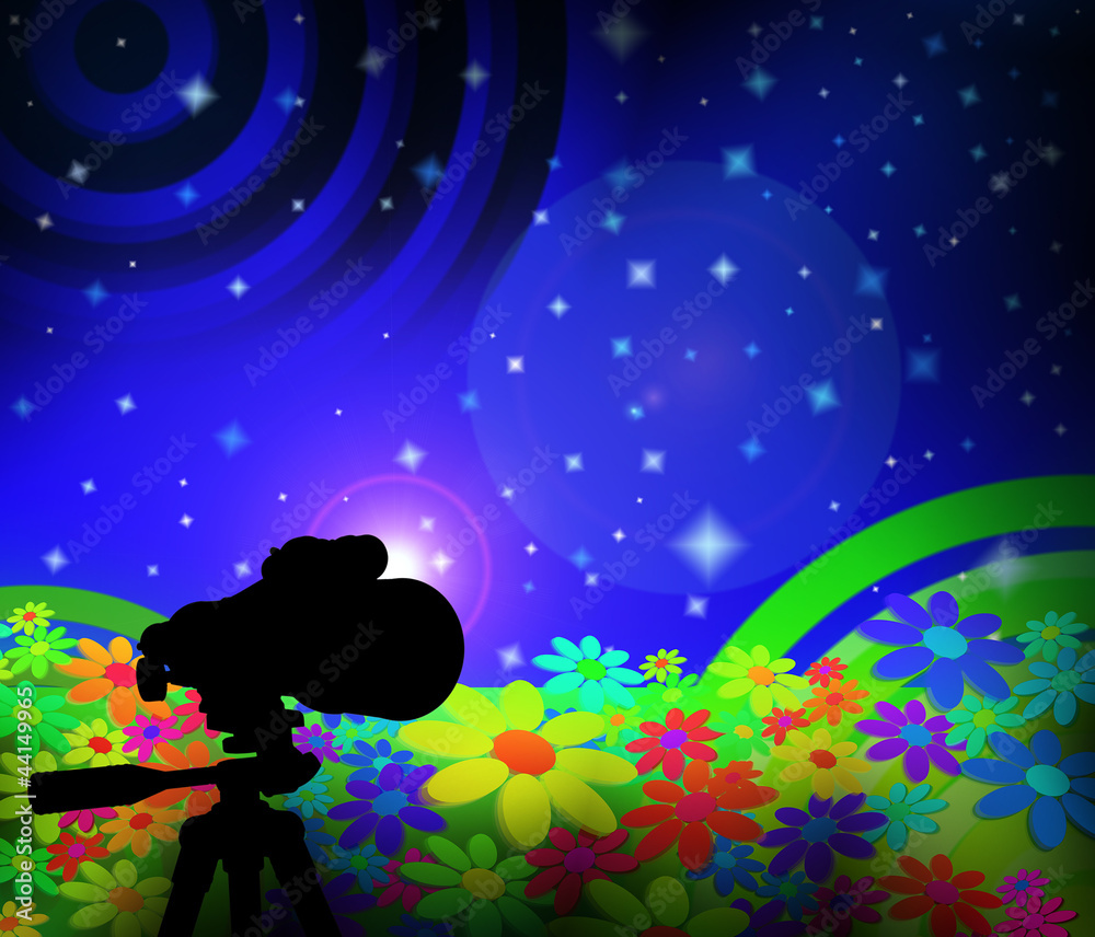 Obraz premium telescopio pop