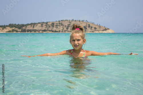 Girl in the sea
