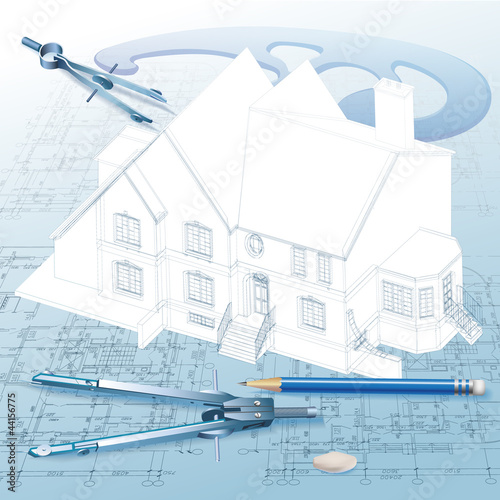 Architectural background. Part of architectural project
