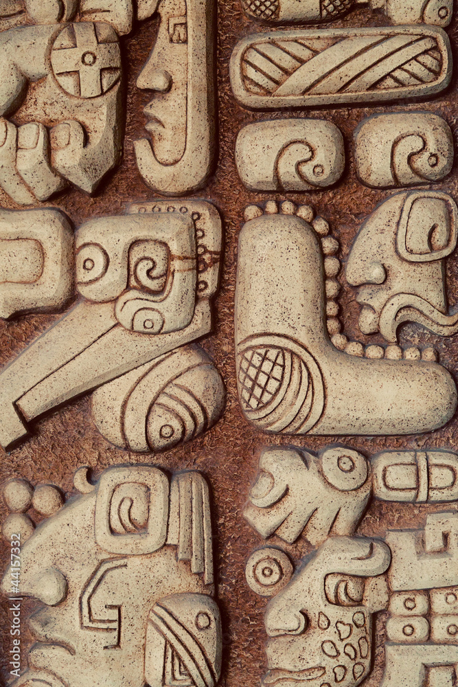 Mayan Hieroglyphs Detail