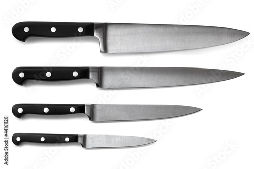 Set of Kitchen Knives Isolated photo