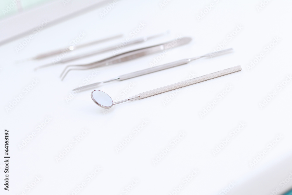 Set of metal dental equipment Set of metal dental equipment