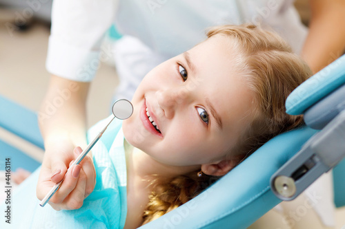Little girl visiting dentist #44163114