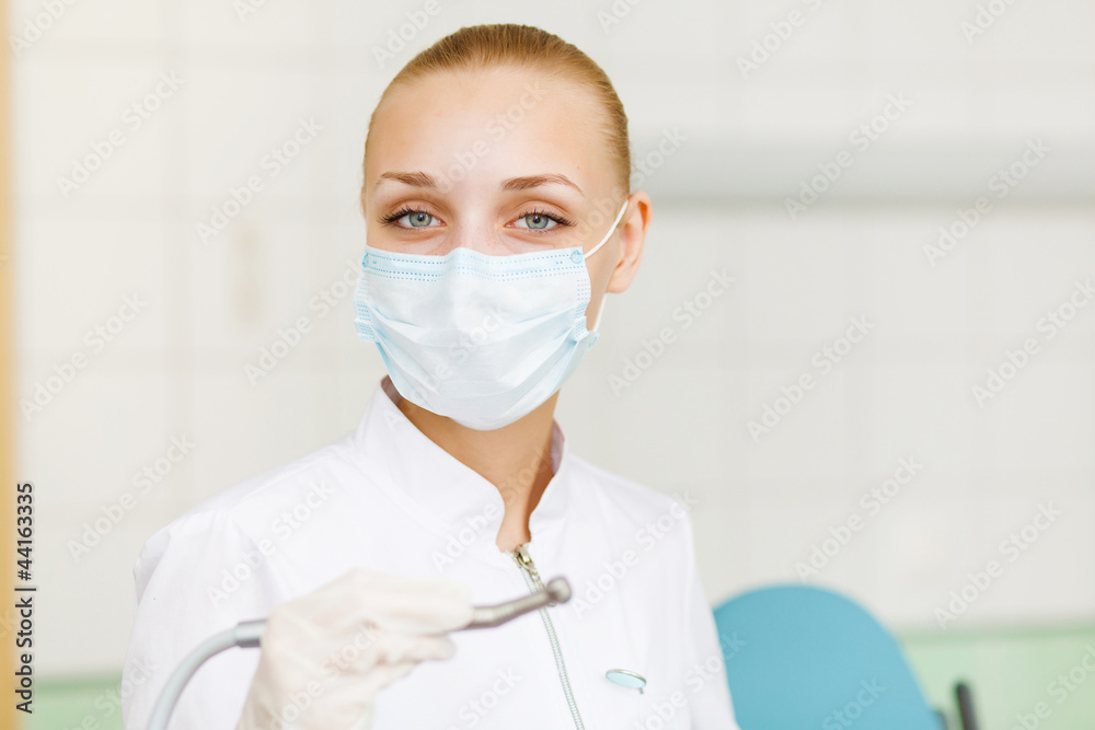 A portrait of a dental worker A portrait of a dental worker