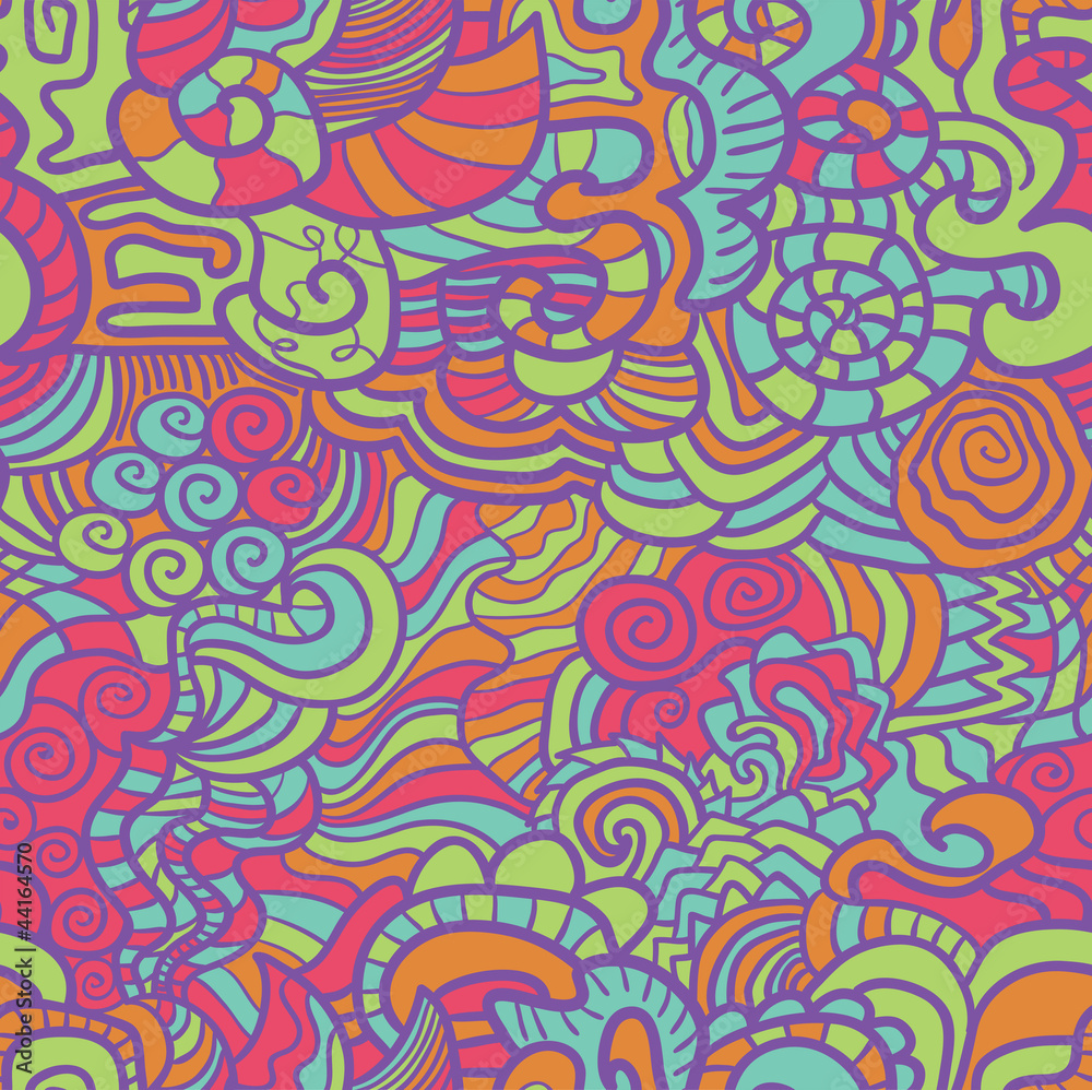 Hand-drawn seamless pattern may be used as background Hand-drawn seamless pattern may be used as background
