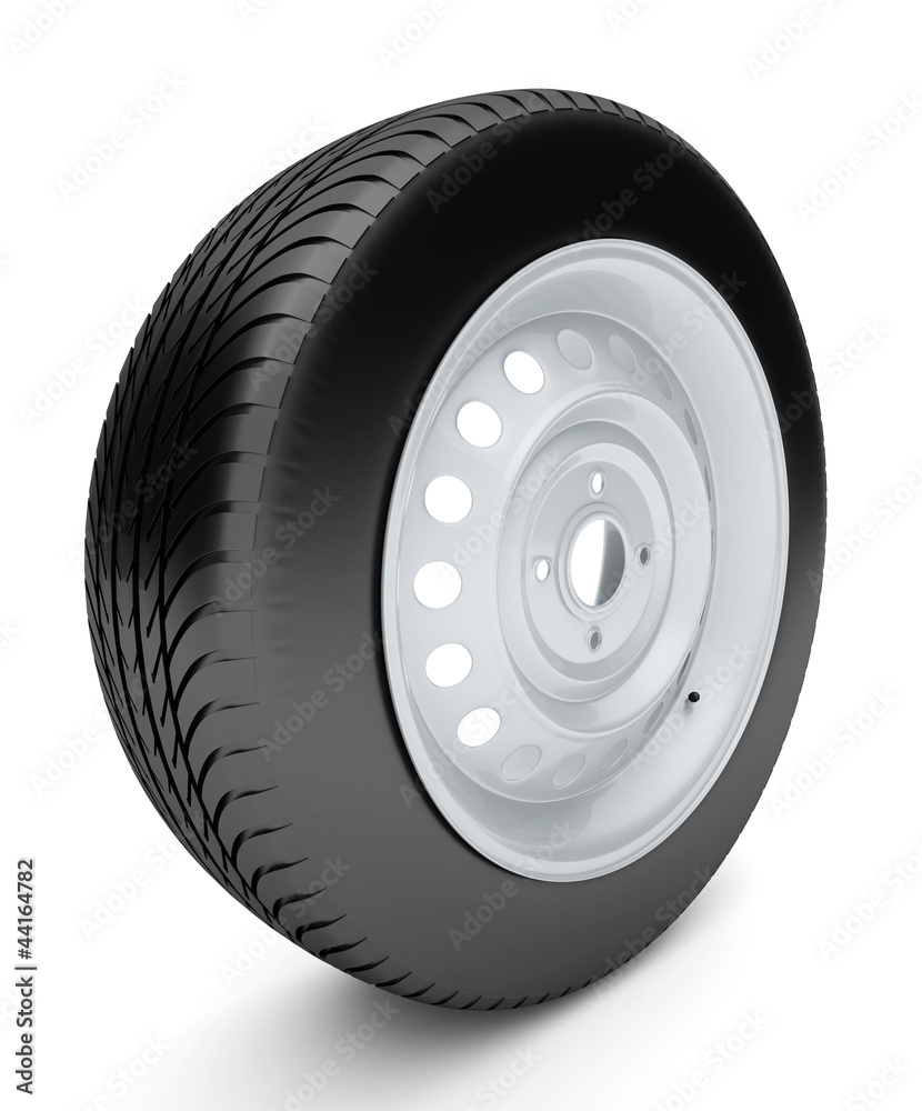 3d tire isolated on white background