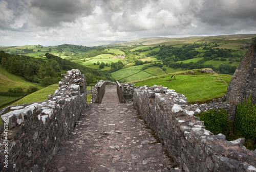 Ruined medieval castle land...