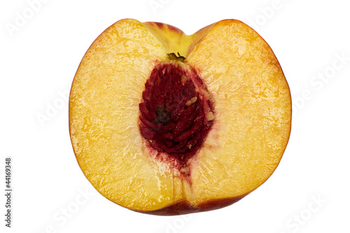 half of a peach