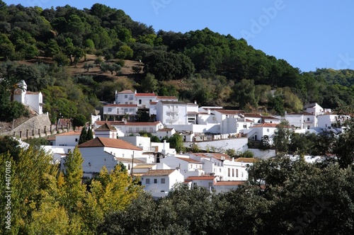 View of pueblo blanco, Juzcar, Spain © Arena Photo UK