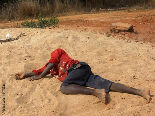 One child passed out to the edge of the forest - Tanzania - Afri