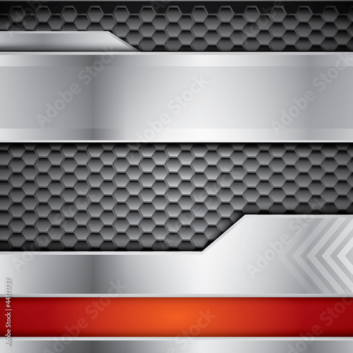 Abstract metallic brochure background, vector