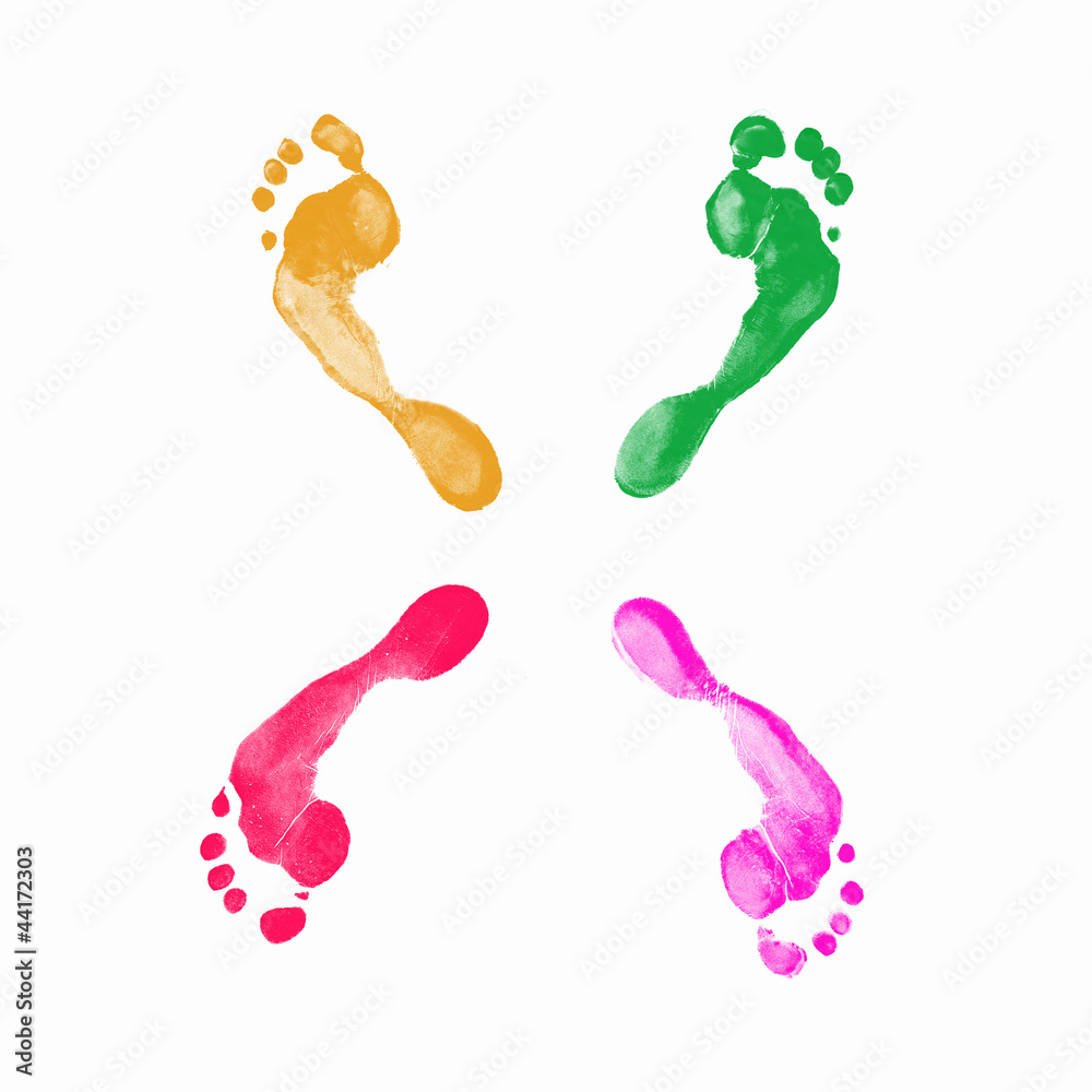 Prints of human feet Prints of human feet