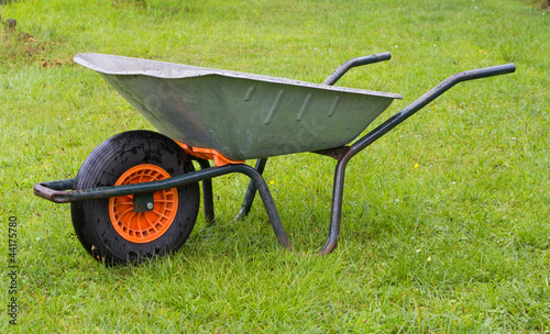 Wheelbarrow in the grass