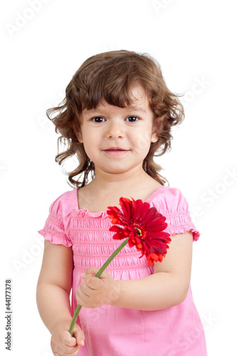 beautiful girl with flower ...