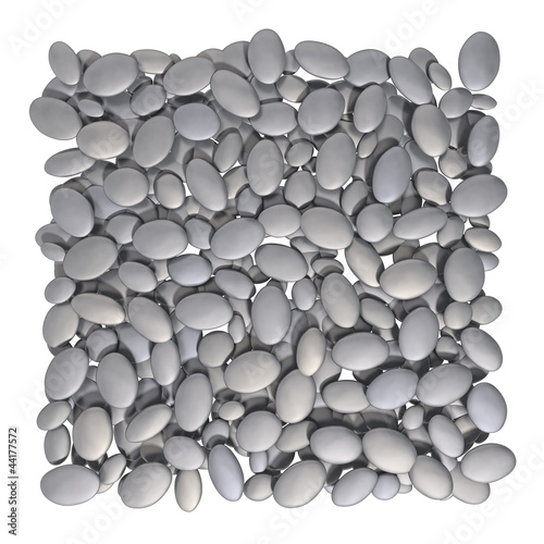 stones on a white background