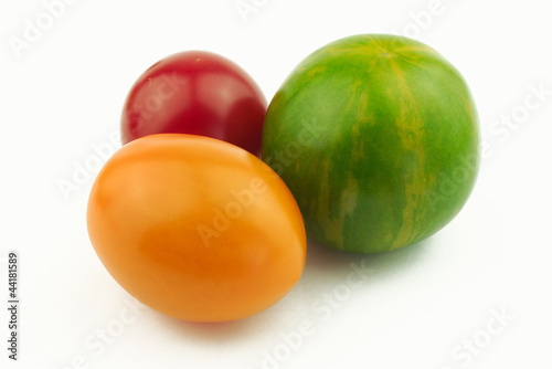Three different tomatoes