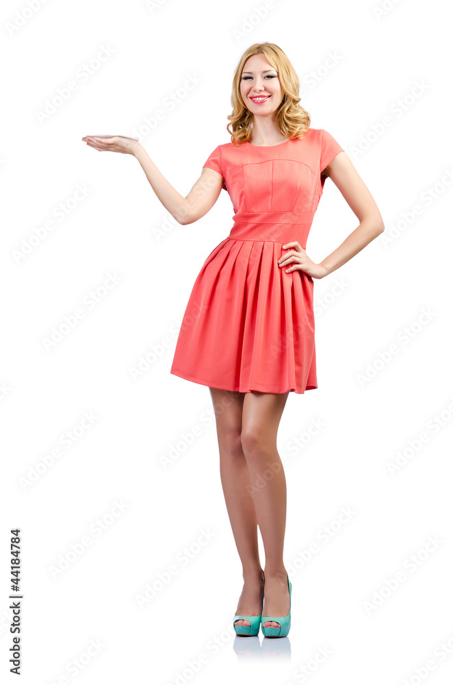 Woman in fashion clothing on white Woman in fashion clothing on white