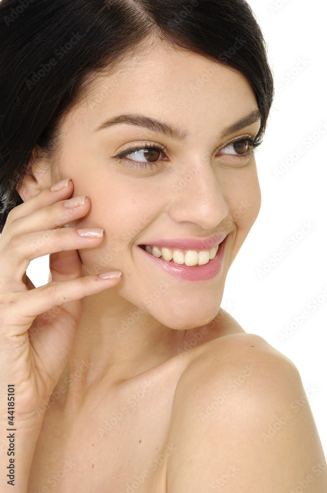 Close up portrait of a beautiful female model.