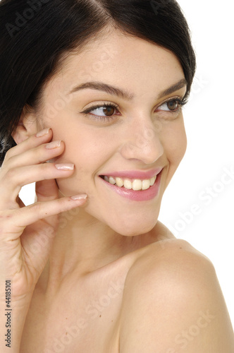 Close up portrait of a beautiful female model.