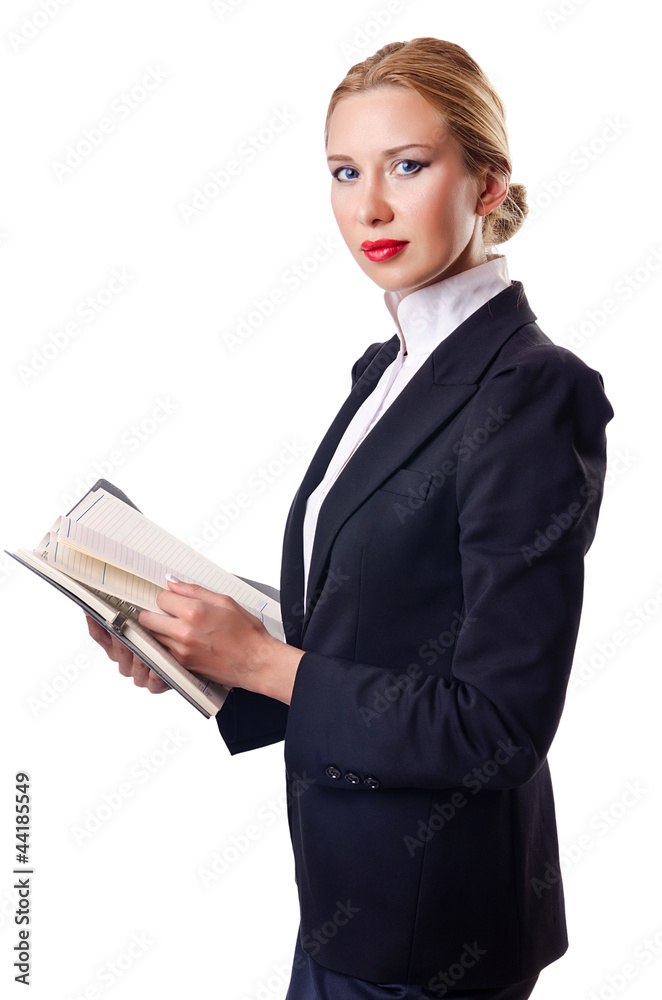 Woman businessman isolated on the white Woman businessman isolated on the white