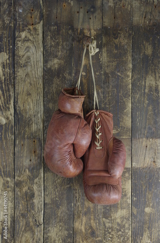 old boxing gloves