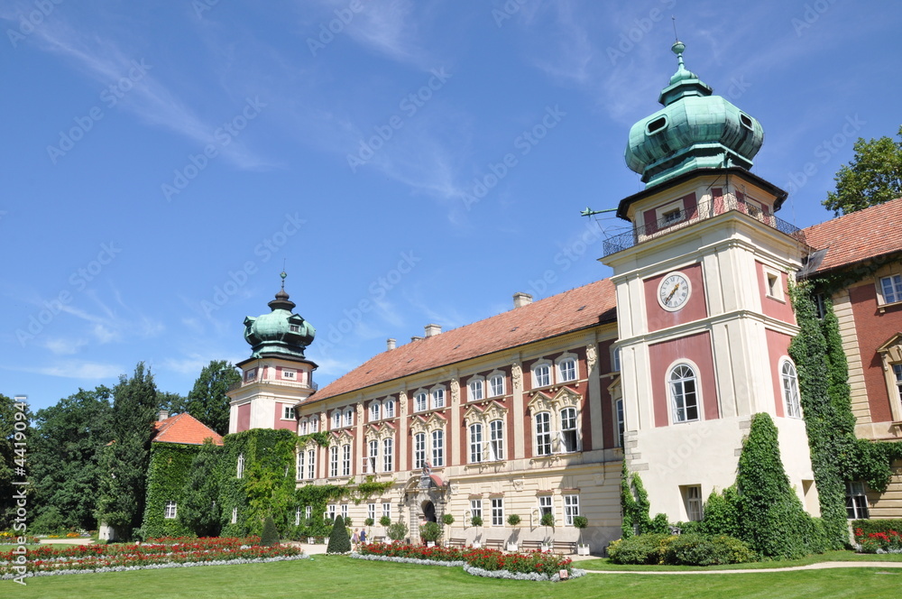 Aristocratic castle, the residence of the garden Aristocratic castle, the residence of the garden