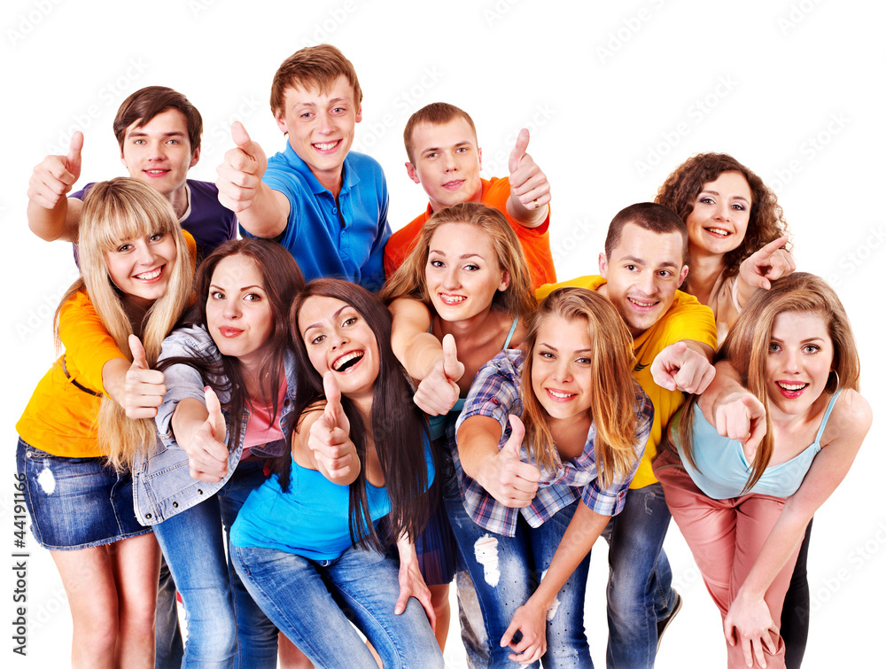 Obraz premium Group people isolated.