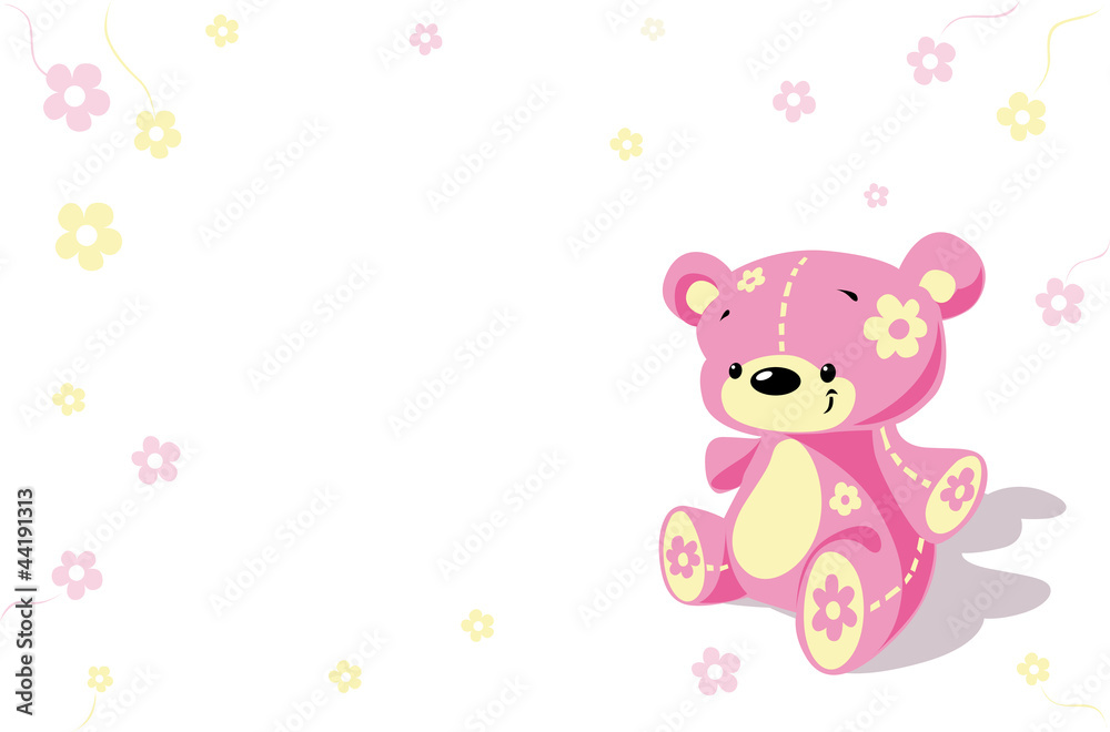 Pink flower bear