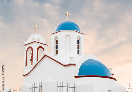 Santorini - Thira - Church with blue cupola