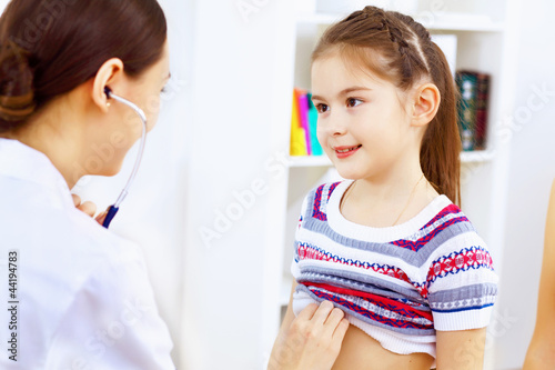 Little girl and a doctor