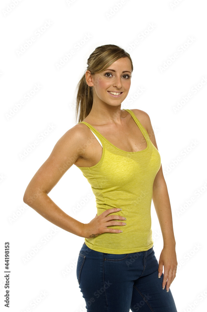 Young Woman isolated on a white background Young Woman isolated on a white background