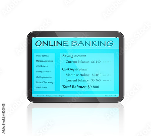 Online Banking on Touch Screen