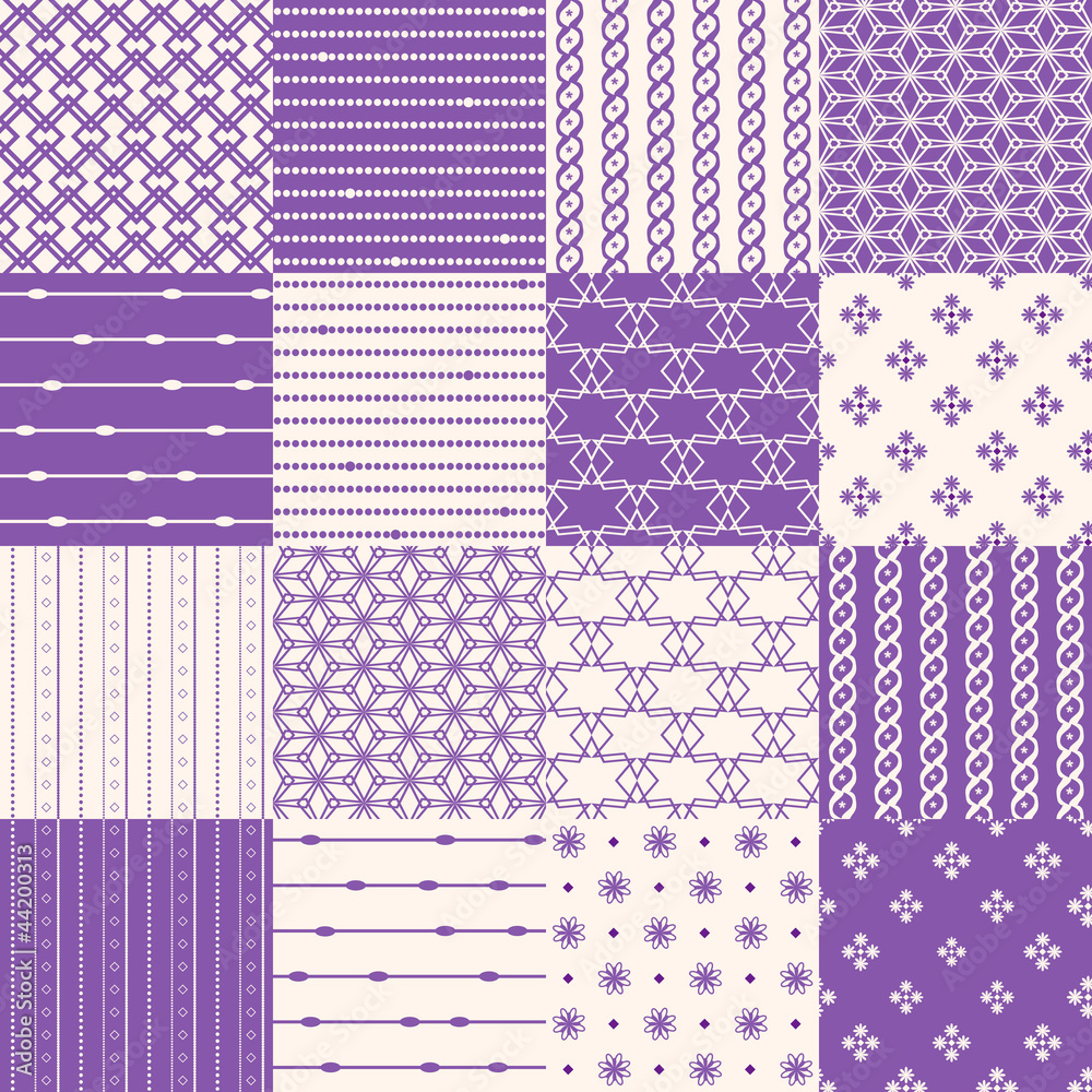 Seamless Geometric Pattern Set Seamless Geometric Pattern Set