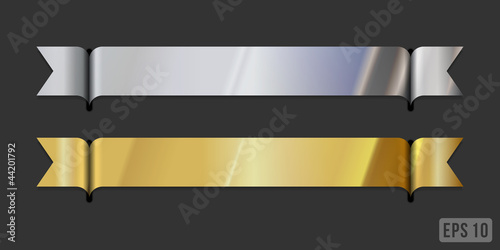 Modern metallic ribbons - blank