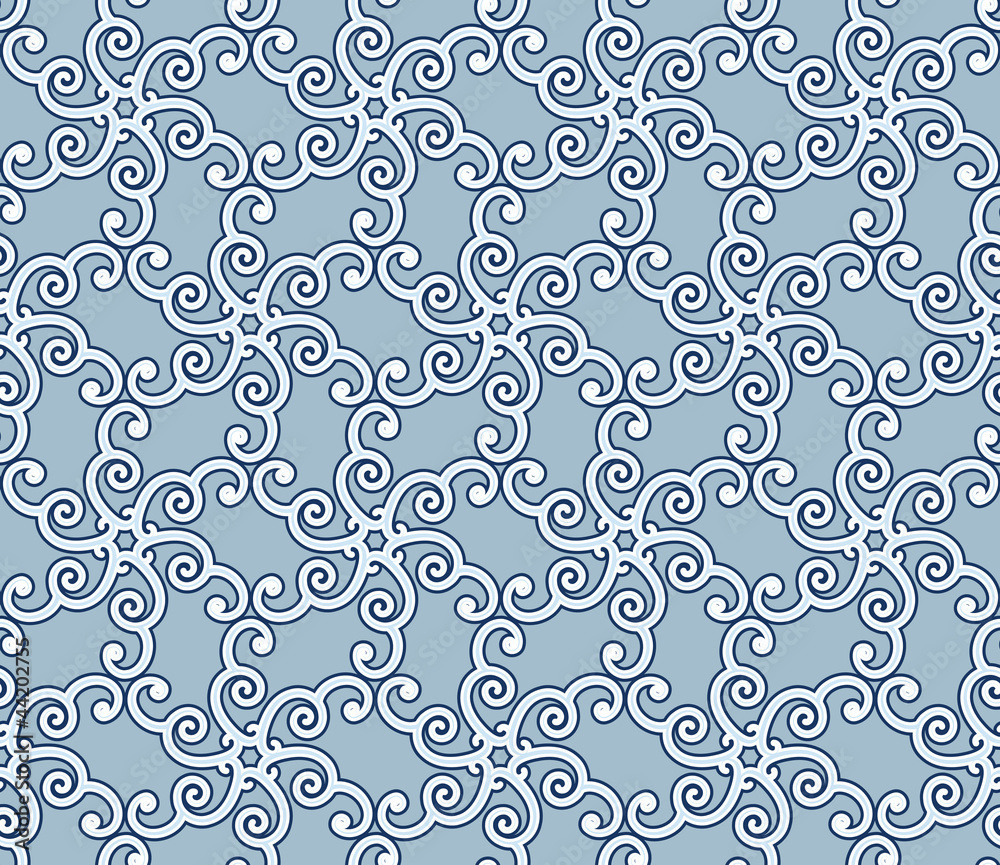 Curly seamless pattern