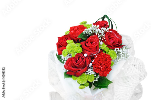 Rose Flowers Bouquet isolated