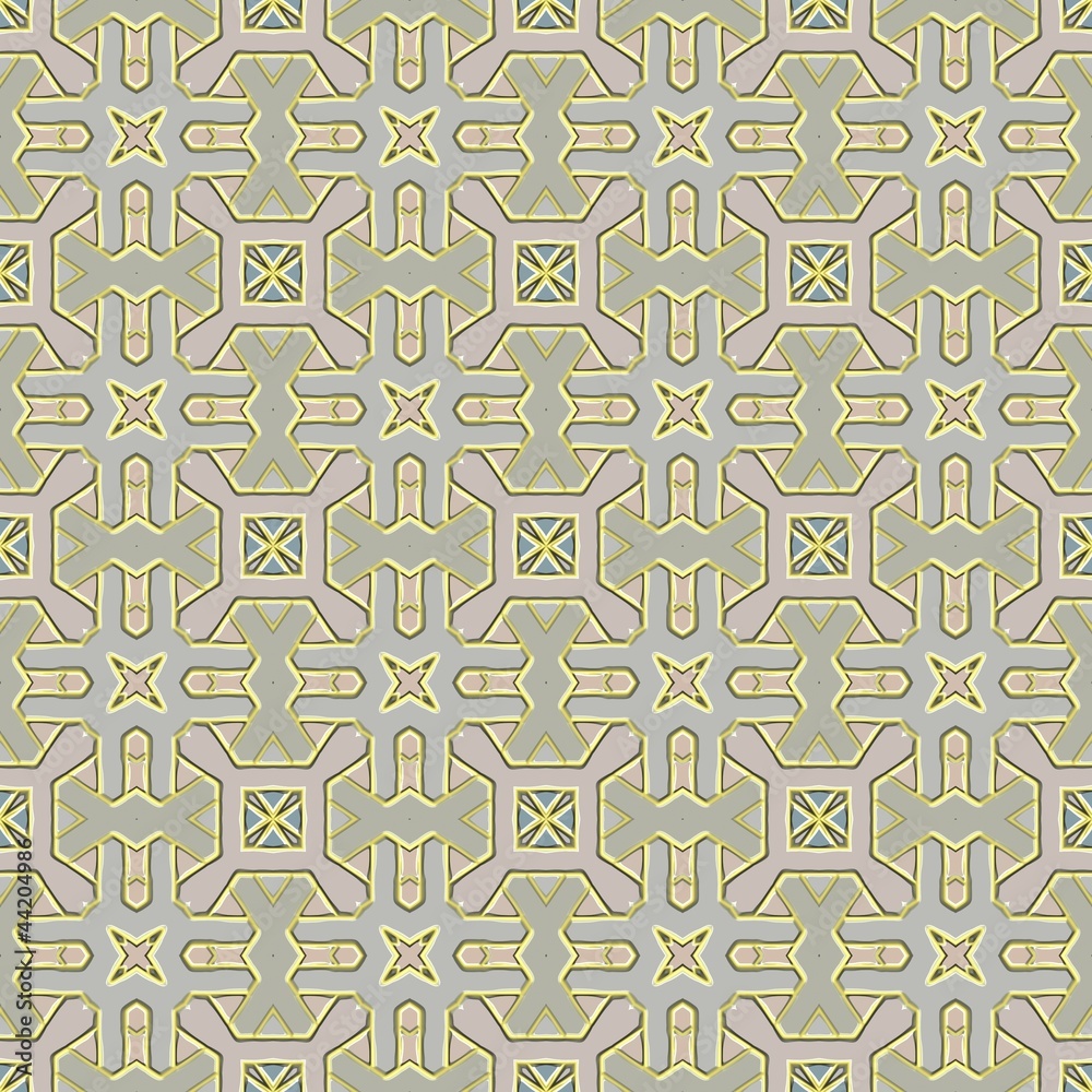 Ancient mosaic floor. Seamless texture.