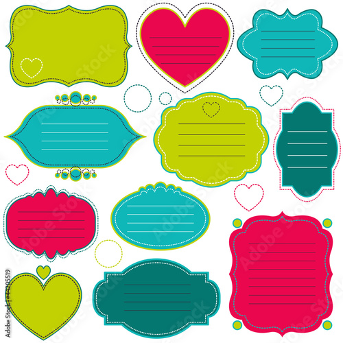 Vector colorful frames set